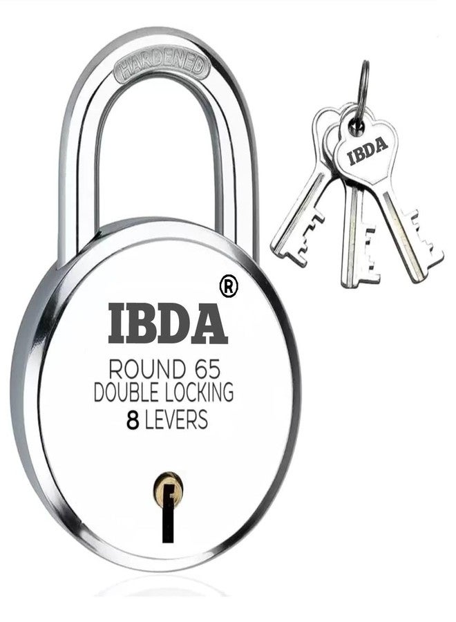 IBDA 2 Lock with Same Key | Double Locking | Steel Body | Common Key Padlock | Lock for Home, Shutter, gate, Door, kadi, Channel, Chain, Shop, Outdoor, Indoor | Same Key Lock Set of 2 with 3 Keys | - Image 2